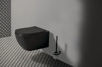 Ideal Standard Tesi fali WC Aquablade öblítéssel, rejtett rögzítéssel, matt fekete
