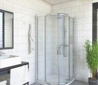 Roltechnik PXS2L+PXS2P 80x80 cm szögletes zuhanykabin 2 tolóajtóval, átlátszó üveg, brillant profil
