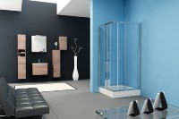 Kolpa San SQ Line TKK 120x90 cm szögletes zuhanykabin ezüst kerettel, átlátszó üveggel