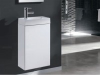 Arezzo Design Mini 40 alsó fürdőszobaszekrény mosdóval, magasfényű fehér színben  AR-163068