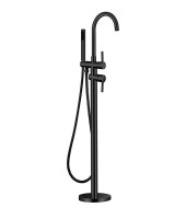 Niagara Wellness Sigma Black szabadon álló kádtöltő csaptelep, zuhanyszettel, matt fekete szín
