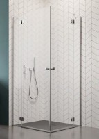 Radaway Torrenta KDD 90Bx80J cm aszimmetrikus zuhanykabin, dupla kifelé nyíló ajtóval, átlátsz