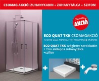 Kolpa San Eco Quat TKK 80x80 cm szögletes zuhanykabin + Trin 80x80 cm zuhanytálca + szifon CSOMAG AK