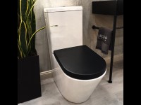 Arezzo Design Indiana Soft Close-lecsapódásmentes fekete WC ülőke AR-ISCB