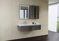 Tboss Jana 125 1F aszimmetrikus alsó fürdőszobabútor 1 fiókkal, balos vagy jobbos öntöttmárvány mosd