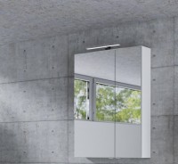 Tboss Mirror Box Recta 60x80 cm tükrös felső szekrény, 2 ajtós, 30 cm LED világítással
