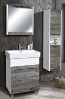 Guido Europa 60 komplett fürdőszobabútor szett mosdóval, LED világítással, tükörrel és kiegészítő bú