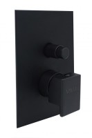 Arezzo Design Rhodefield falsík alatti 2 funkciós csaptelep zuhanyváltóval, matt fekete AR-3069BL 