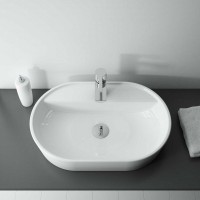 Arezzo Design Babette 62x42 cm pultra ültethető fényes fehér, porcelán mosdó AR-145079