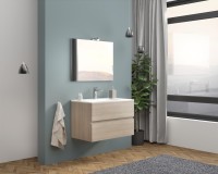 Savini Easy 80 cm komplett fürdőszobabútor SZETT, Tölgy színben