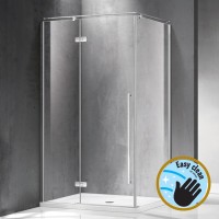 Wellis Sorrento Plus 100x100 cm zuhanykabin balos vagy jobbos, 1 nyíló ajtóval, átlátszó üveggel + E