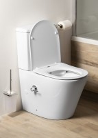 Sapho Paco PC1012RX monoblokk WC bidézuhannyal, perem nélküli, alsó-hátsó kifolyású, tartállyal, ülő