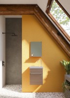 Savini Perla 42 cm komplett fürdőszobabútor SZETT, mosdóval, tükörrel, 2 színben választható: magasf