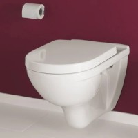 Villeroy&Boch O.Novo Combipack mélyöblítésű fali WC + lecsapódásmentes WC ülőke 36x56 cm 5660H101