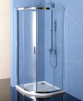 Sapho Easy Line 80x80 cm íves zuhanykabin, átlátszó üveggel