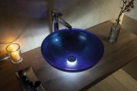 Sapho Murano Blu üvegmosdó, 40x14 cm, kék AL5318-65