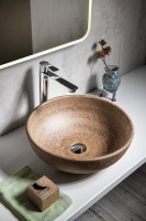 Sapho Priori pultra tehető kerámia mosdó, barna mintával PI010 42 cm