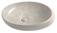 Sapho Dalma 68x44 cm pultra tehető mosdó, bézs márvány színben MM327