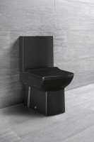 Sapho Lara LR360 fekete monoblokk WC, alsó-hátsó kifolyású, tartállyal együtt