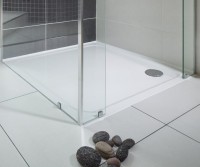Ravak Perseus Pro Chrome lapos, öntöttmárvány zuhanytálca 80x80 cm 