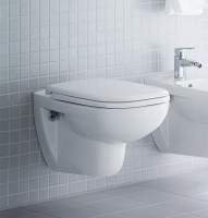 Duravit D-Code Rimless - PEREM NÉLKÜLI fali WC + lecsapódásmentes WC ülőke SZETT