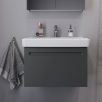 Duravit Durastyle No.1  80 cm fürdőszobabútor, matt grafit színben + kerámia mosdó SZETT