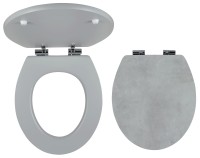 Ferro Light Grey beton/kő mintás WC ülőke, lecsapódásmentes