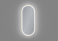 Arezzo Design LED ovális okos tükör, szálcsiszolt arany AR-3056