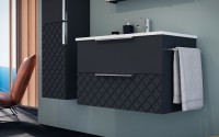 Tboss Quarto alsó fürdőszobabútor 2 fiókkal, kerámia mosdóval, 3 féle fogantyúval és 33 színben v
