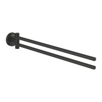 Grohe Essentials Black mozgatható fali törölközőtartó, matt fekete 1024672430