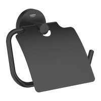 Grohe Essentials Black fali fedeles WC papír tartó, matt fekete 1024652430