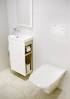 Cersanit Smart 40 cm fürdőszobabútor fényes fehér színben + Cersanit Como 40 cm mosdó CSOMAGAJÁNLAT
