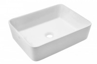 Invena Nyks pultra tehető 47,5x37,5 cm szögletes mosdó, fehér színben