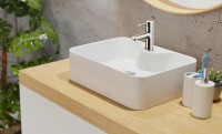 Invena Neri pultra tehető 49 cm szögletes mosdó, csaplyukkal
