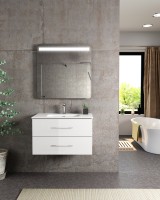 Coycama Acuario 60 cm alsó fürdőszobabútor, Onix New porcelán mosdóval, White glossy színben Coycama Acuario 60 cm alsó fürdőszobabútor, Onix New porcelán mosdóval, White glossy színben