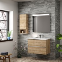Coycama Dorian 80 cm alsó fürdőszobabútor, Onix New porcelán mosdóval Coycama Dorian 80 cm alsó fürdőszobabútor, Onix New porcelán mosdóval