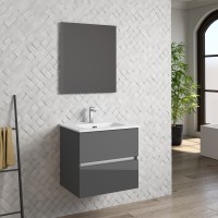 Coycama Dorian 60 cm alsó fürdőszobabútor, Onix New porcelán mosdóval Coycama Dorian 60 cm alsó fürdőszobabútor, Onix New porcelán mosdóval