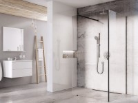 Ravak Walk-In Corner zuhanyfal 120x90 cm, fekete profillal