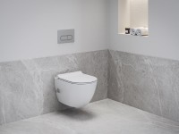 Ravak Uni Chrome RimOff - perem nélküli fali WC bidé funkcióval, csapteleppel