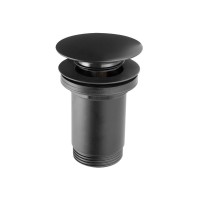 Ferro Rotondo click-clack mosdó leeresztőszelep, fekete, túlfolyó nélküli mosdóhoz S285B-BL-B