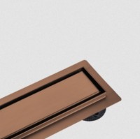 Roltechnik Rozsdamentes 70 cm zuhanyfolyóka látszó vagy burkolható fedlappal szálcsiszolt bronz