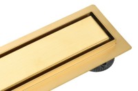 Roltechnik Rozsdamentes 80 cm zuhanyfolyóka látszó vagy burkolható fedlappal szálcsiszolt arany