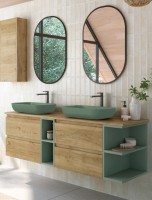 Coycama Soul Black ovális, elforgatható tükör 55x80 cm