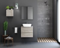 Coycama Viena Modular 60 cm fürdőszobabútor, Grey pine színben, mosdó nélkül