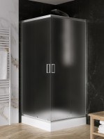 New Trendy Suvia 90x90 cm szögletes zuhanykabin, szatén - intim üveggel, Active Shield bevonattal, k