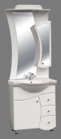 Guido Trend 75 komplett fürdőszoba bútor, tükrös felső résszel, fiókos alsó résszel, mosd