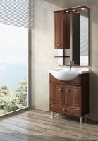 Tboss Plusz 65 komplett fürdőszobabútor SZETT porcelán mosdóval, 2 spot LED lámpával, kapcsolóval, a