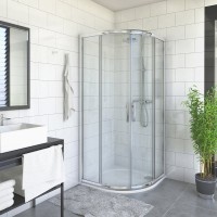 Roltechnik PXR2N 90x90 cm íves zuhanykabin 2 tolóajtóval, átlátszó biztonsági üveggel, brill
