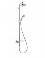 Hansgrohe Croma 160 Showerpipe 27135000 falon kívüli zuhanyrendszer termosztátos csapteleppel AKCIÓ!