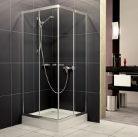 H2O Projecta 90x90 cm szögletes zuhanykabin, króm kerettel, átlátszó üveggel 